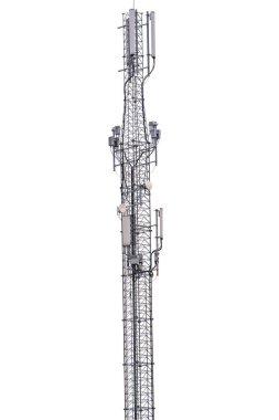 Beyaz arkaplanda hücre kulesi izole edildi