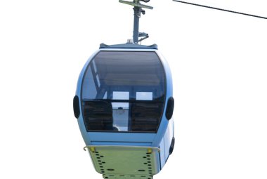 Füniküler kabin beyaz arkaplanda izole edildi