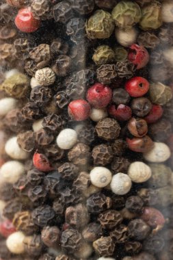 Karışık biberlerin yakın plan arkaplanı