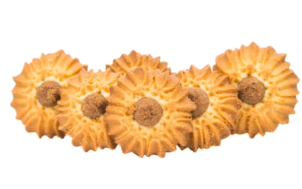 Boter cookies geïsoleerd — Stockfoto