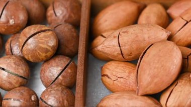 Fındık karışımının yakın çekim videosu.