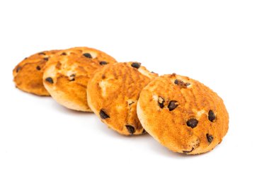 Çikolata parçacıklı kurabiye.