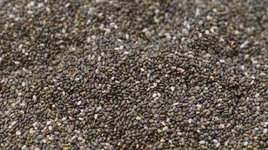 Arka planda chia tohumlarının yakın çekim videosu