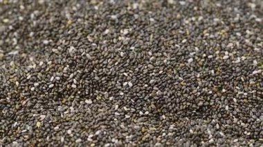Arka planda chia tohumlarının yakın çekim videosu