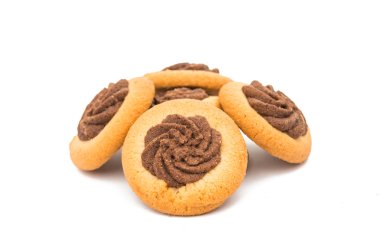 Beyaz arka plan üzerinde izole bisküvi