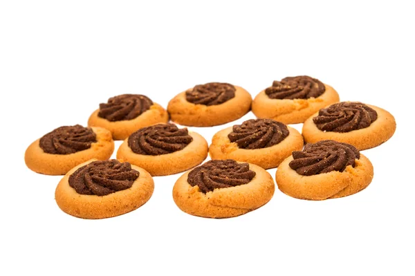 Biscoitos isolados sobre fundo branco — Fotografia de Stock
