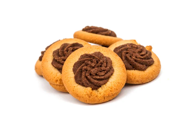 Koekjes geïsoleerd op witte achtergrond — Stockfoto