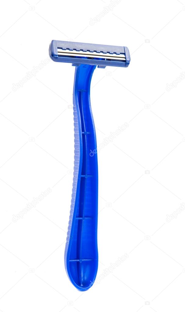 blue shaving razor