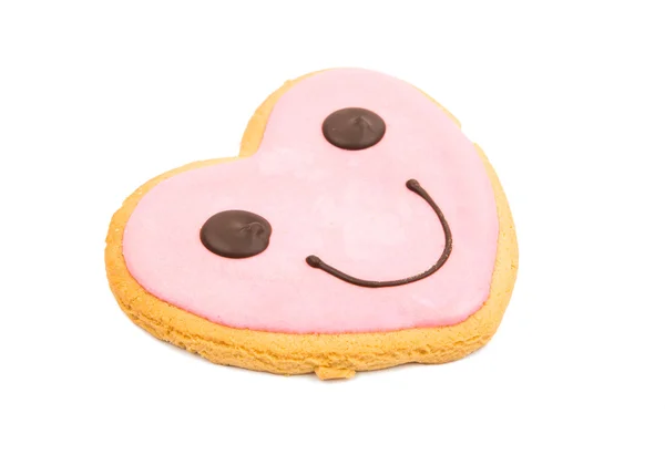 Smiley heart cookie — Stock Photo, Image