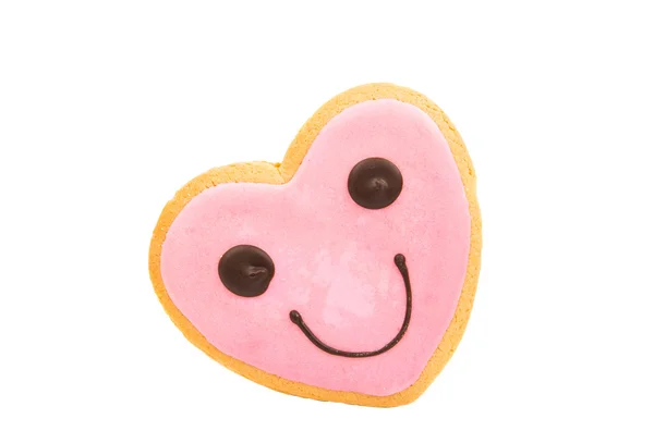 Galletas de corazón sonrientes —  Fotos de Stock