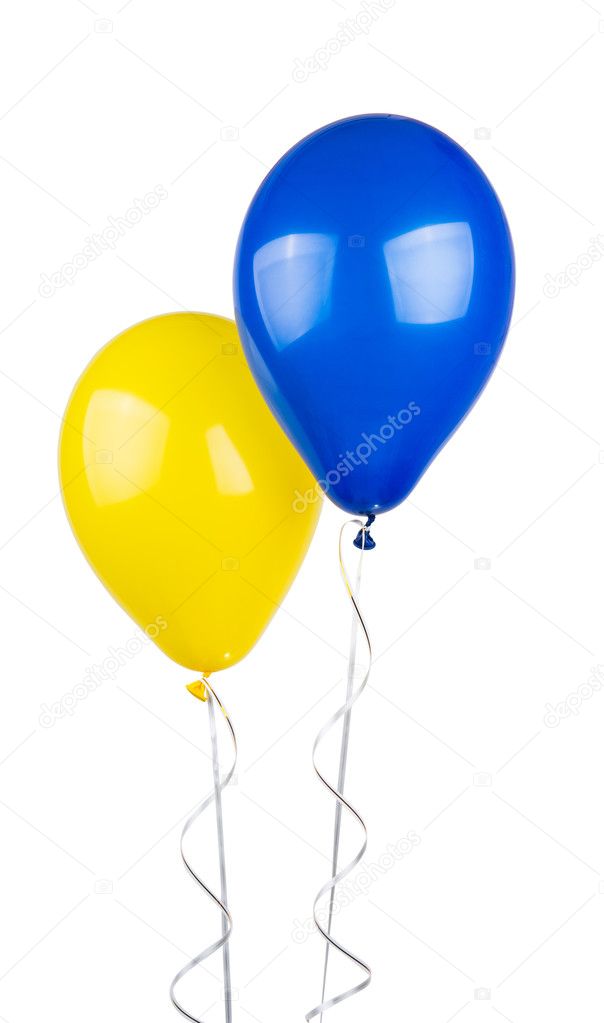 colored balloons isolated