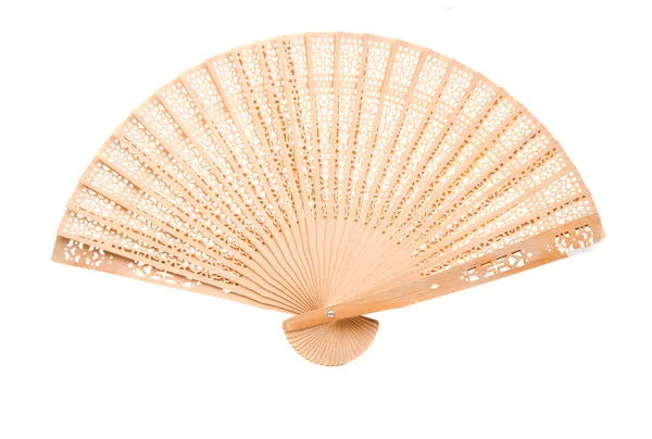 Wooden oriental fan — Stock Photo, Image