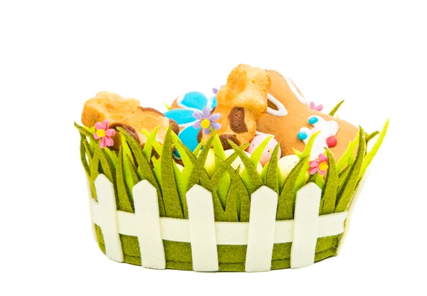 Spring Easter basket — Stock Photo, Image