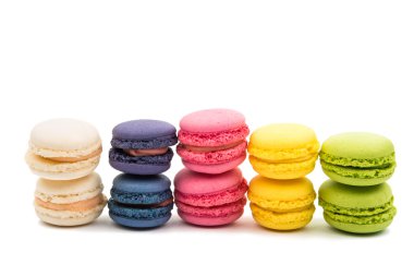 renkli Fransız macarons