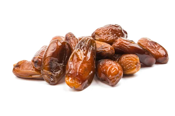 Dates fraîches sur fond blanc — Photo