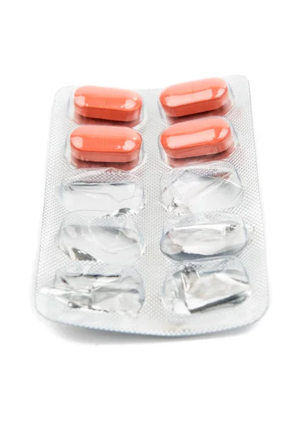 Закрыть упаковку таблеток — стоковое фото