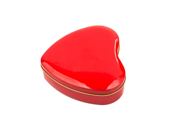 Gift box red heart — Stock Photo, Image