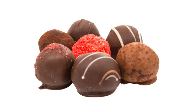 Čokoládové lanýže cukroví — Stock fotografie