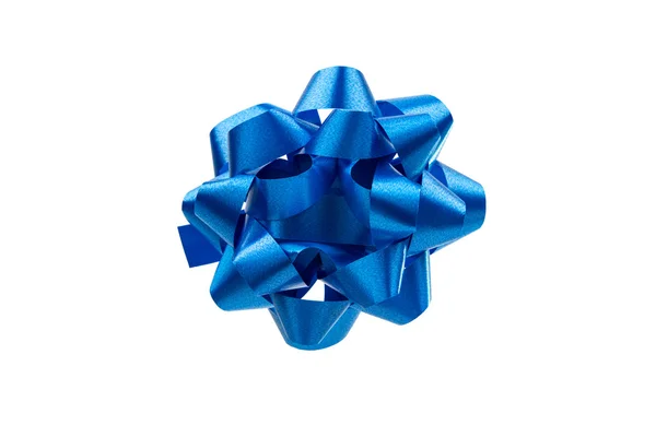 Blue present bow — Stock Photo, Image