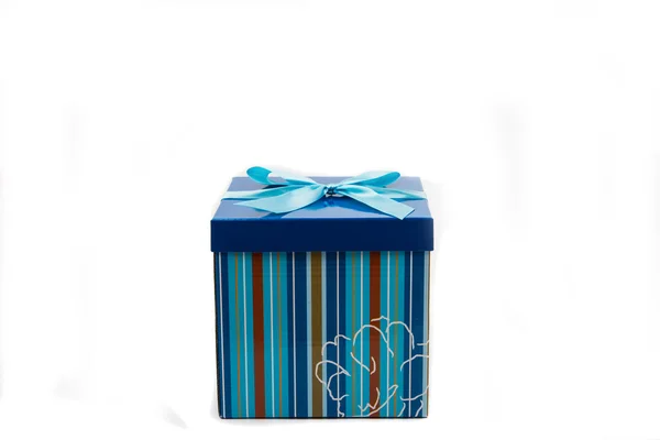 Blue gift box \ — Stockfoto