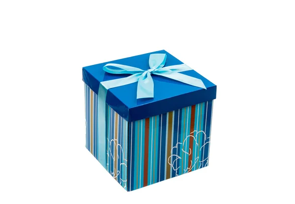 Blue gift box \ — Foto Stock