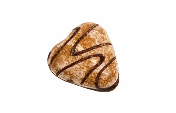 Pan de jengibre corazón marrón — Foto de Stock