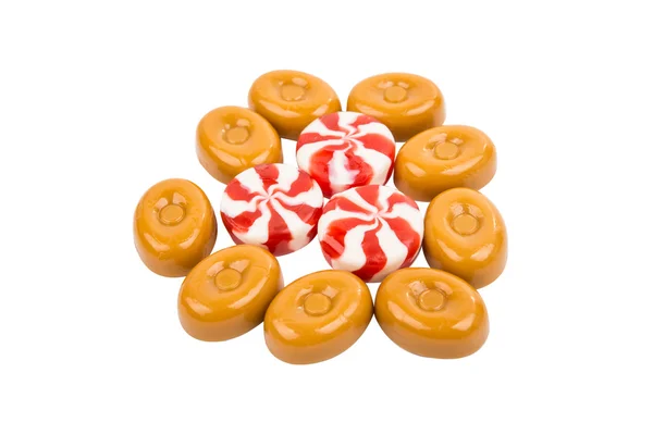 Caramel candies brown — Stock Photo, Image