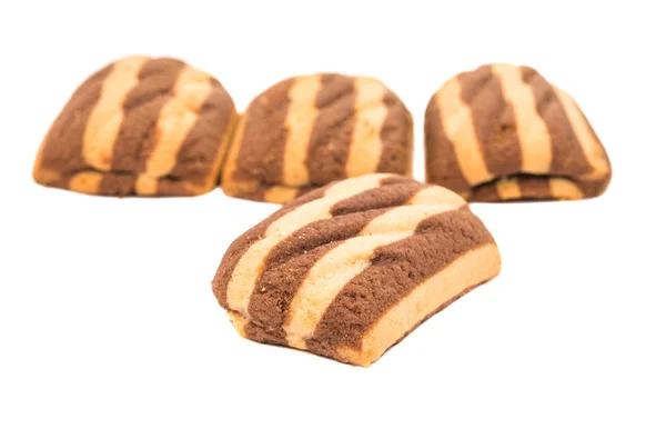Randig cookies isolerade — Stockfoto