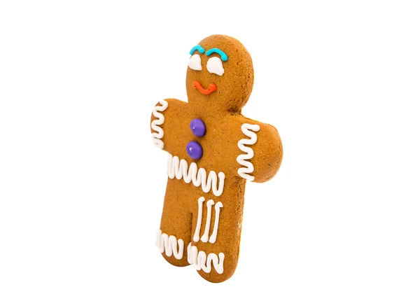 Pepparkaksgubbe isolerade — Stockfoto