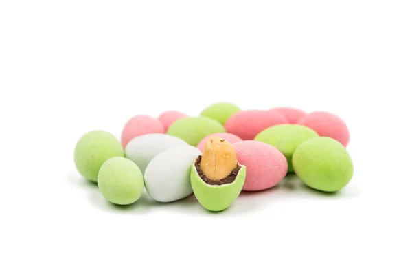 Amendoins cobertos com esmalte multicolorido — Fotografia de Stock