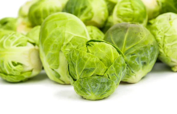 Fresh green Brussel Sprouts. Royalty Free Stock Photos