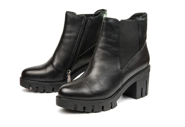 Czarne buty kobiece — Zdjęcie stockowe