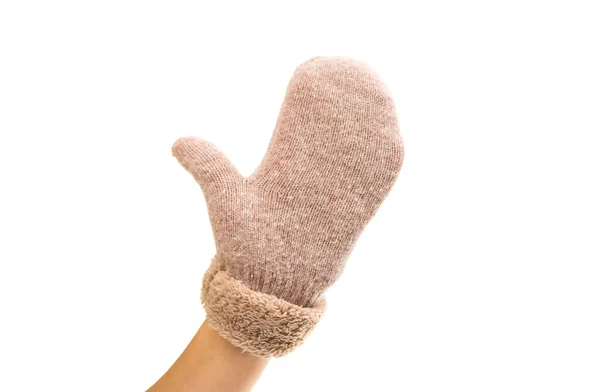由羊毛制成的保暖手套 — 图库照片