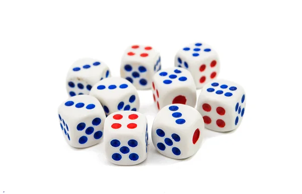 Dice isolated cube — Stock Photo, Image