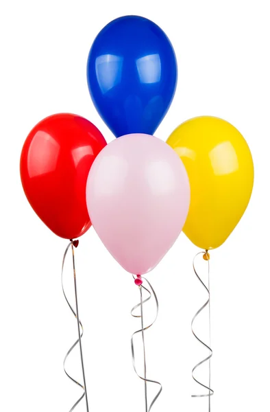 Изолированные цветные воздушные шары — стоковое фото