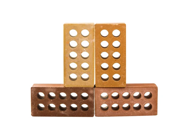 Цегли ізольованих блок — стокове фото