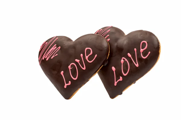 Cookies coração isolado — Fotografia de Stock