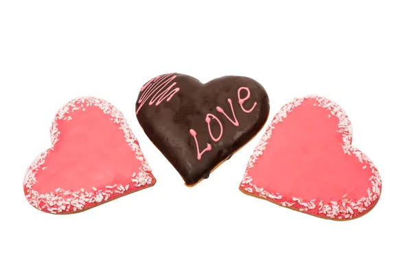 Cookies heart isolated — Stock Photo, Image