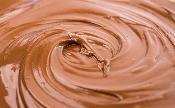 Crème au chocolat en gros plan — Photo