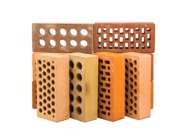 Tegelstenar isolerade block — Stockfoto
