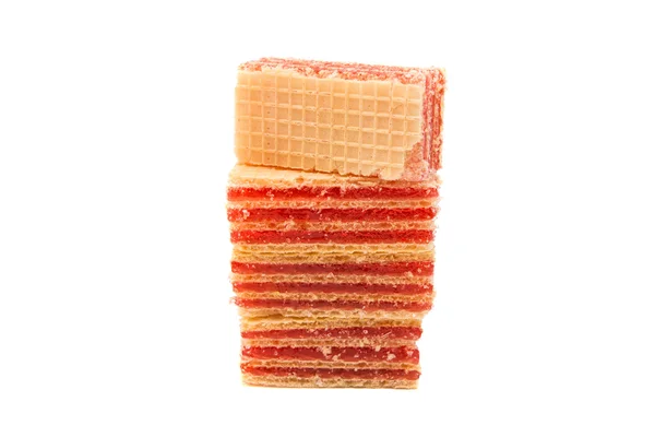 Wafers or honeycomb waffles isolated — Stock Photo, Image