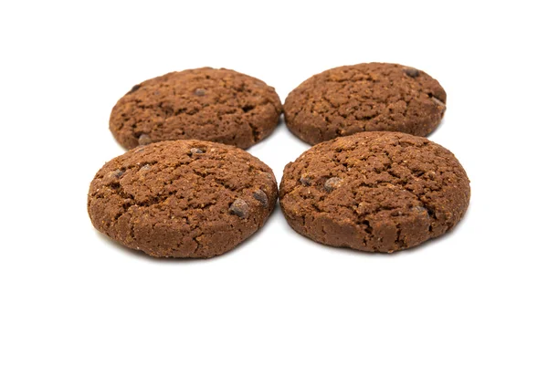 Soft dark chocolate brownie cookies — Stock Photo, Image