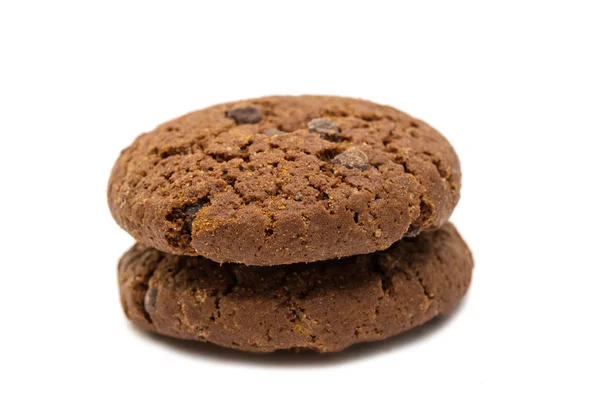 Měkké tmavé čokoládové sušenky cookies — Stock fotografie