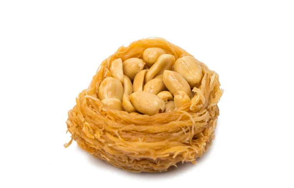 Baklava with walnuts isolated — Stock Photo, Image