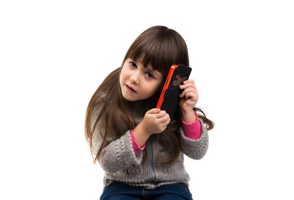 Meisje van de baby geïsoleerd — Stockfoto