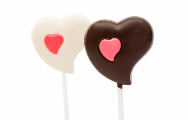 Çikolata kalp şeker — Stok fotoğraf