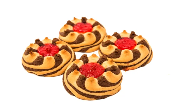 Gestreepte cookies voedsel — Stockfoto