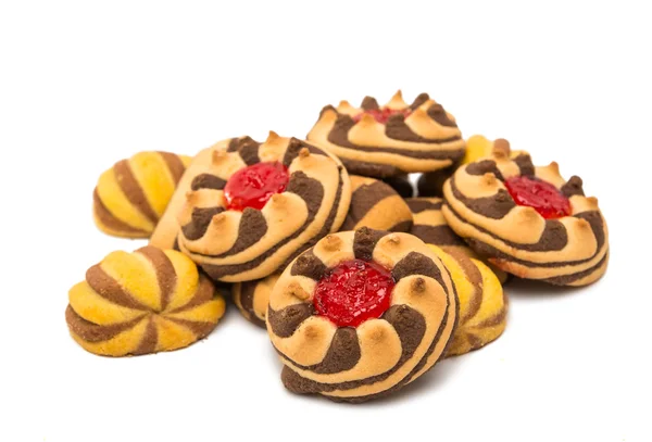 Gestreepte cookies voedsel — Stockfoto