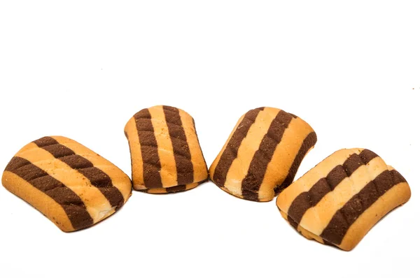 Striped cookies food — Stock Photo, Image