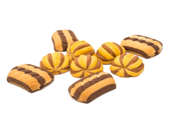 Gestreepte cookies voedsel — Stockfoto